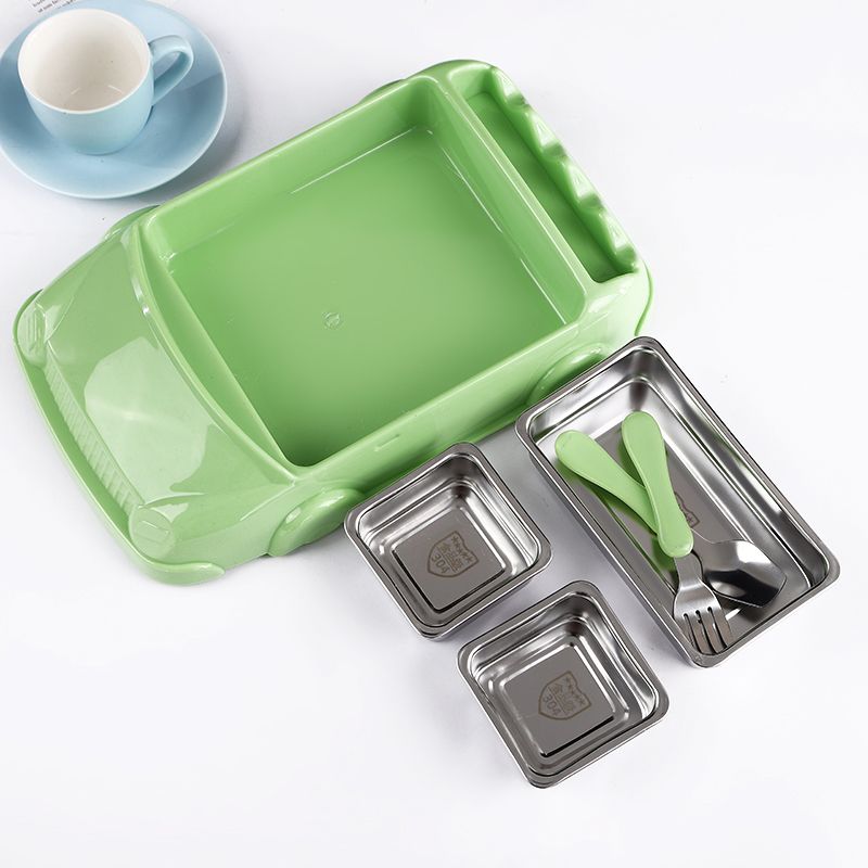 304不锈钢汽车餐盘儿童饭盒详情图3