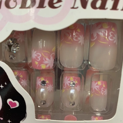 Pink Print 3D Nail Is Removable, Wearable, Removable And Removable