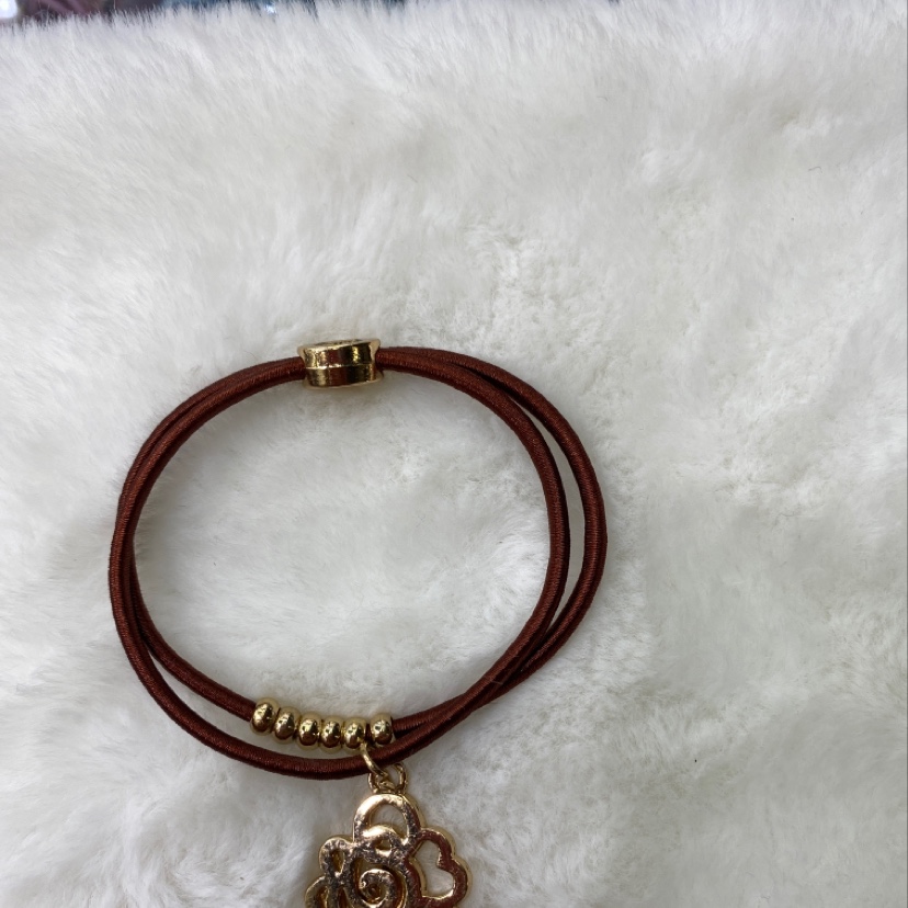Korean version of fashionable girl style joker match Jinmei Pagoda flower high stretch jewelry hair ring thumbnail