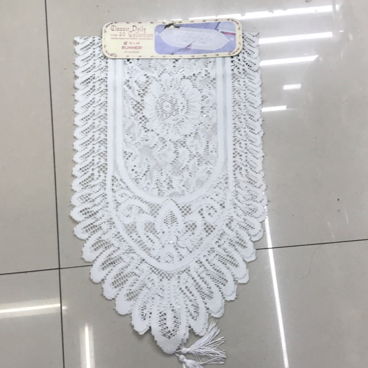 33x115CM white rice flag table mat full figure