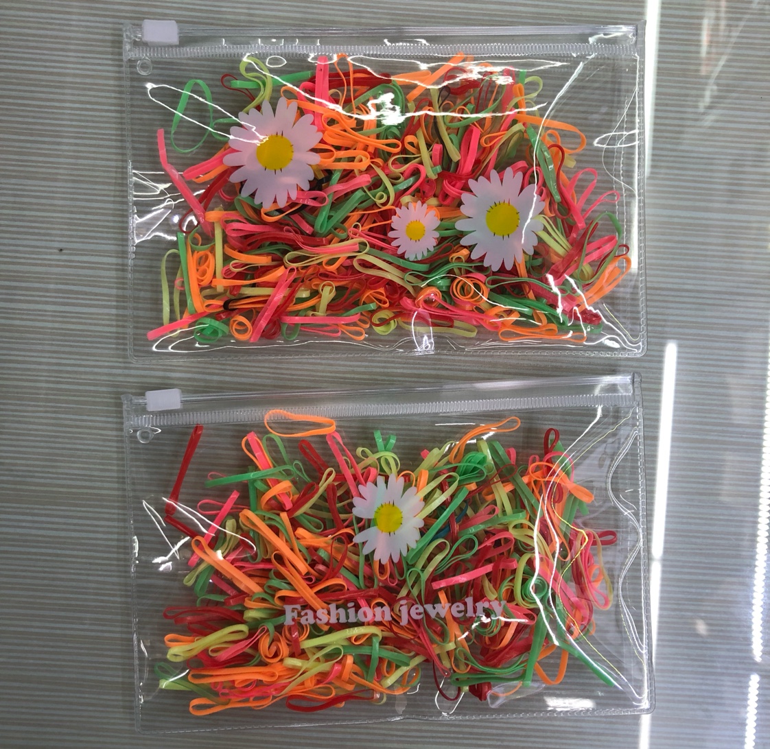 PVC zipper bag, transparent Daisy 17*11 sealed bag, head rope bag, self-sealing bag in stock
