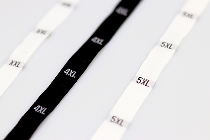 尺码标高档服装布标辅料黑白衣服码标织标布码标布标码数标尺寸标细节图