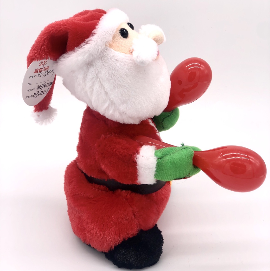 Factory direct sale of cartoon electric Santa Claus, 25 centimeters tall Item Picture