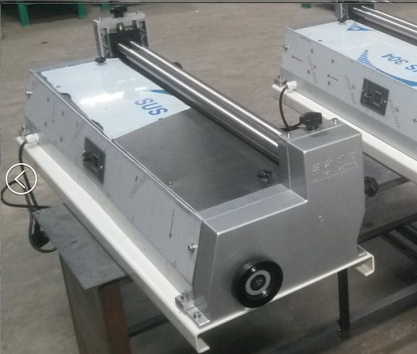 JS700 electric desktop speed-regulating stainless steel gluing machine details Picture