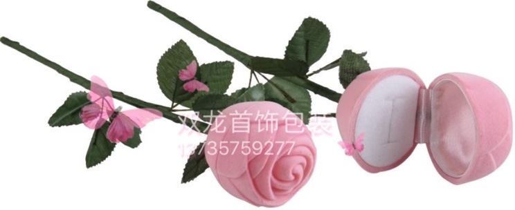 植绒带枝小玫瑰盒产品图