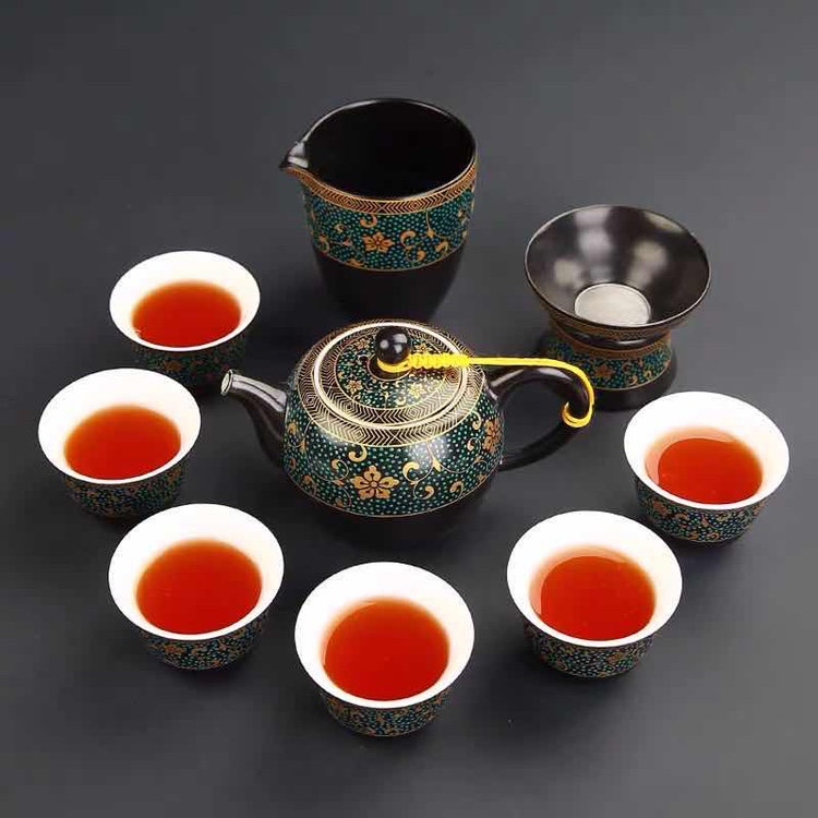 泡茶壶功夫茶具套装复古日式功夫茶杯办公室陶瓷茶艺整套家用盖碗