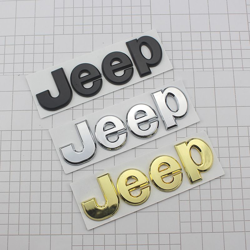 A JEEP nameplate/guidepost/Cherokee/Wrangler high metal badge thumbnail