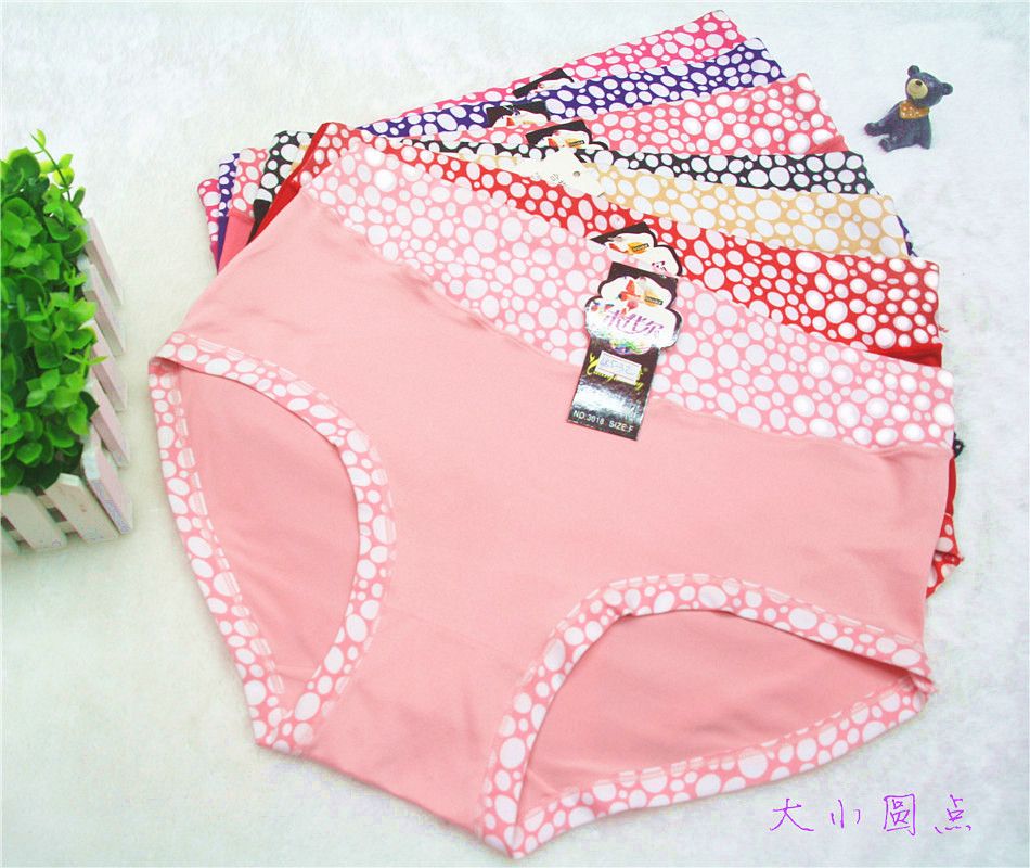 女士牛奶丝印花内裤女士大版型内裤女士 内裤