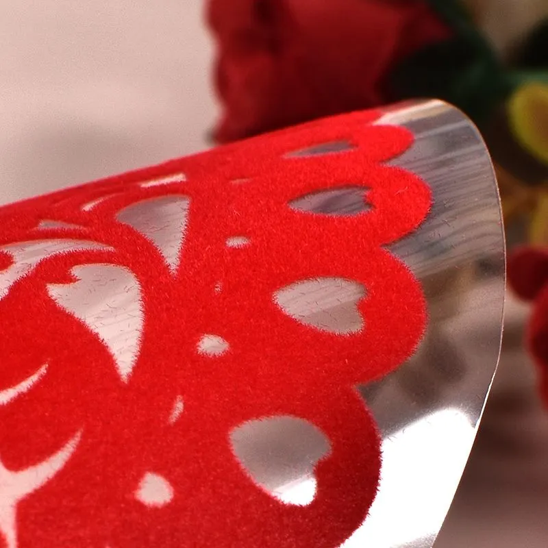 The electrostatic flocking of the "Xi" character and the "Xi" flocking window pattern are both auspicious and electrostatic detail image 9