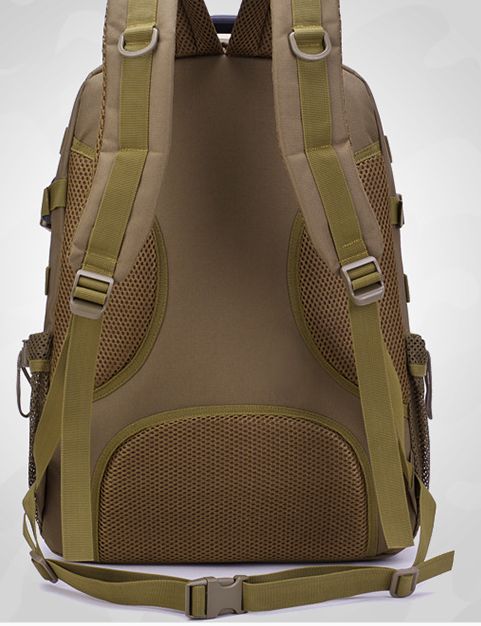 战术包纯色运动登山旅行包户外包大容量多功能防水战术双肩包男女详情图4