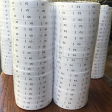 水洗数字号码标 水洗标 尺码标 水洗唛标 码标 1-200 一筒20卷