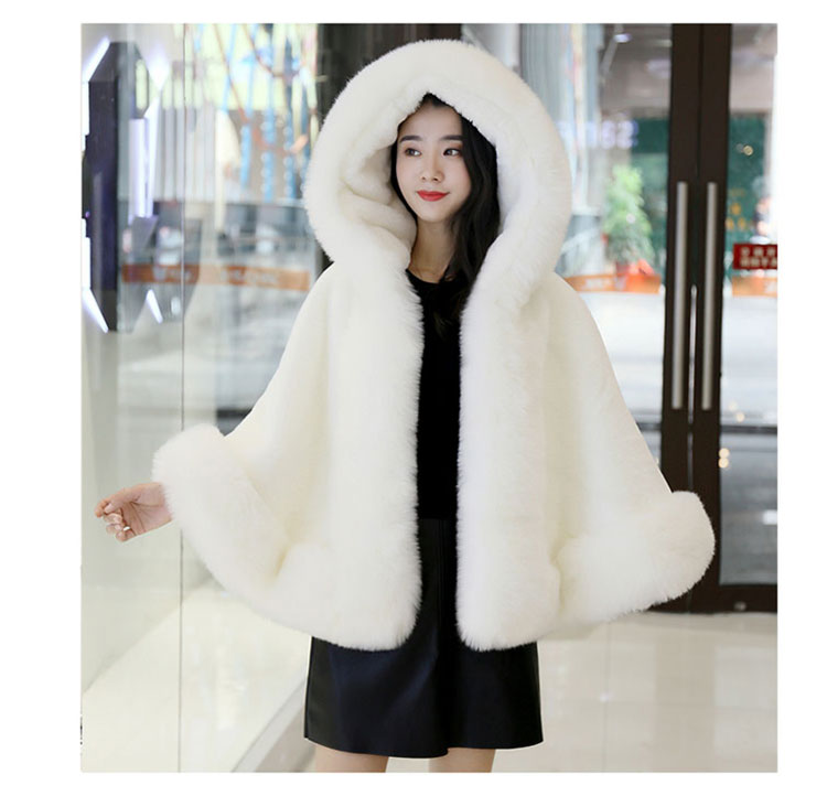 Fur Shawl Female Autumn-Winter Fox Fur Imitation Mink Mantle Mantle Coat Wedding Dress Outside The Wedding To Thicken Warm undefined