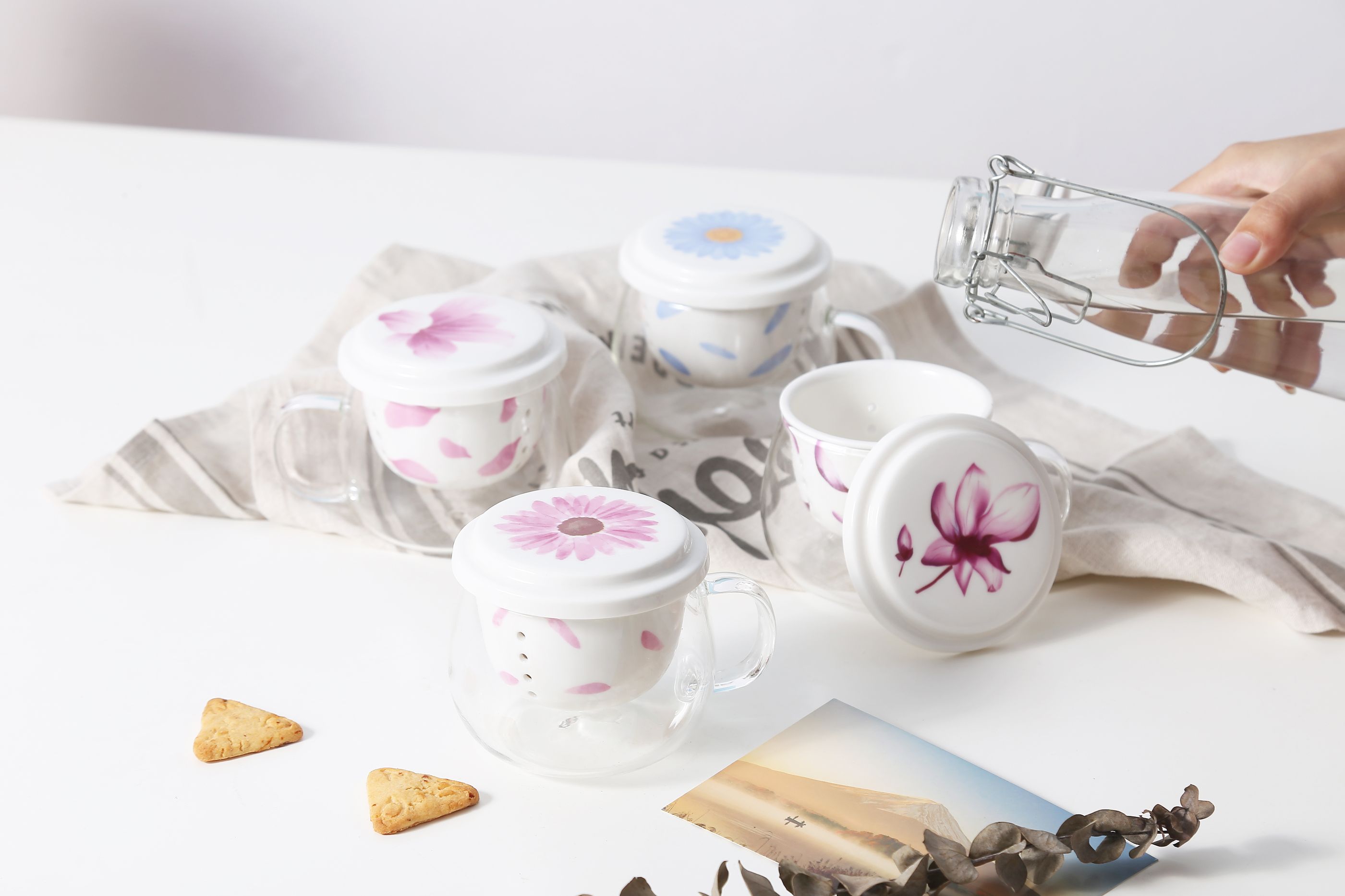 Three-Dimensional Petal Tea Cup Mb7080 Specification drawing