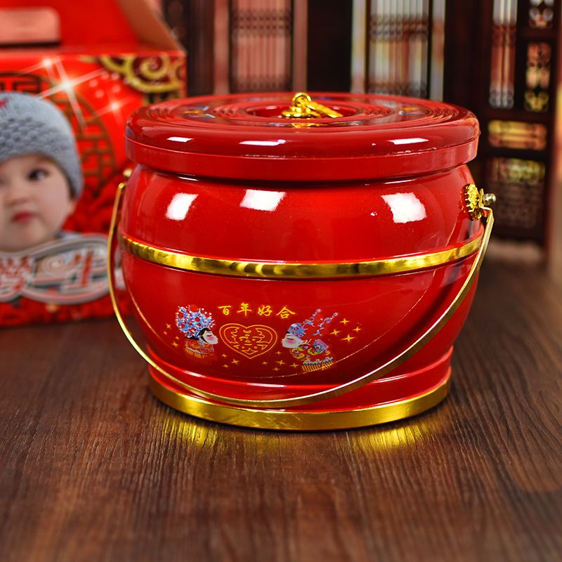 Red Wedding Grandchildren Bucket Wedding Room Decoration Bucket