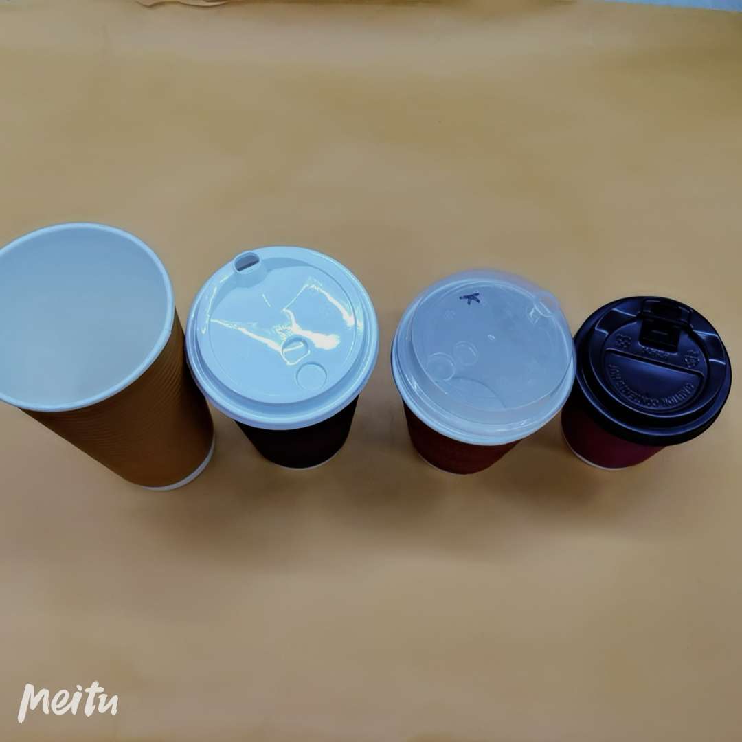 瓦楞杯8 12 14 16oz 黑色 牛皮纸色 黄色 酒红色 红色数量成越大价格越便宜详情图2