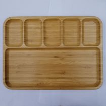 Fruit tray made of bamboo in oversize seven tins dry fruit tray nut tray Nordic household tray