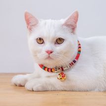 厂家直销宠物用品 民族风猫咪项圈 波西米亚带铃铛猫猫项圈猫脖圈
