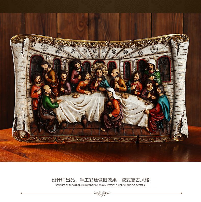 The Last Supper Relief craft, customized for tourism and business gifts, 3D stereoscopic resin relief craft detail image 8