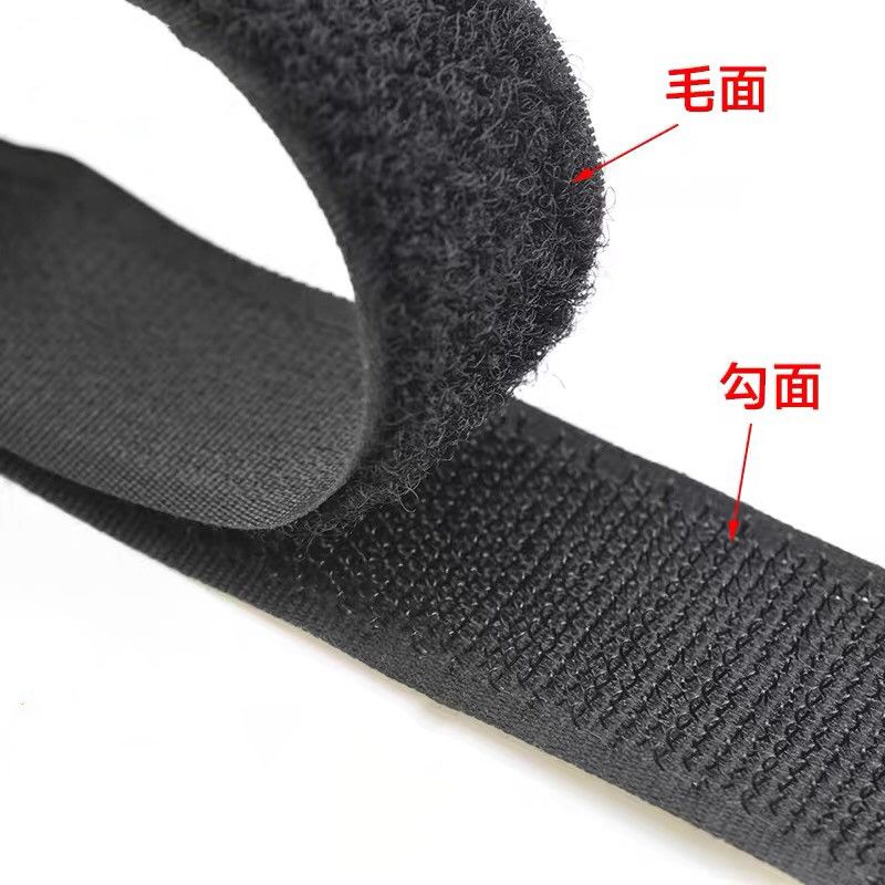 粘带扣厂家直销  2厘米中档混纺黑白魔术贴/粘扣带详情图1