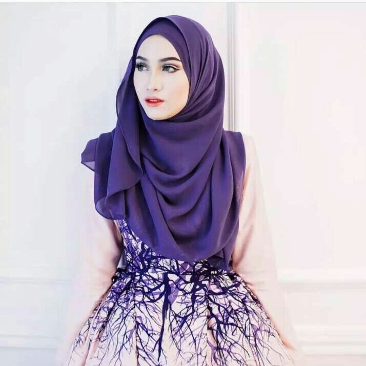 Muslim headscarf summer new solid color chiffon breathable fashion long scarf hui casual headscarf ➕