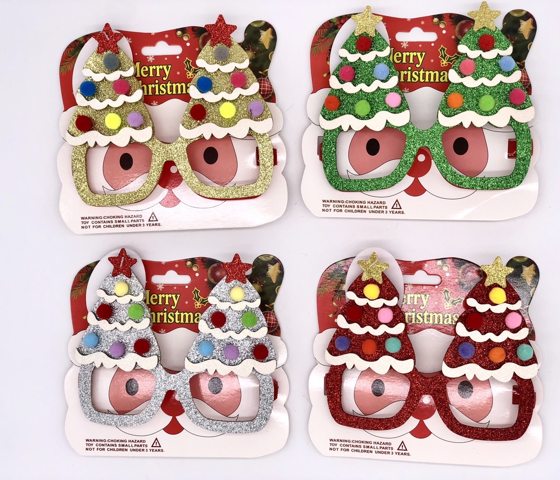 厂家直销新款正品圣诞树眼镜老人