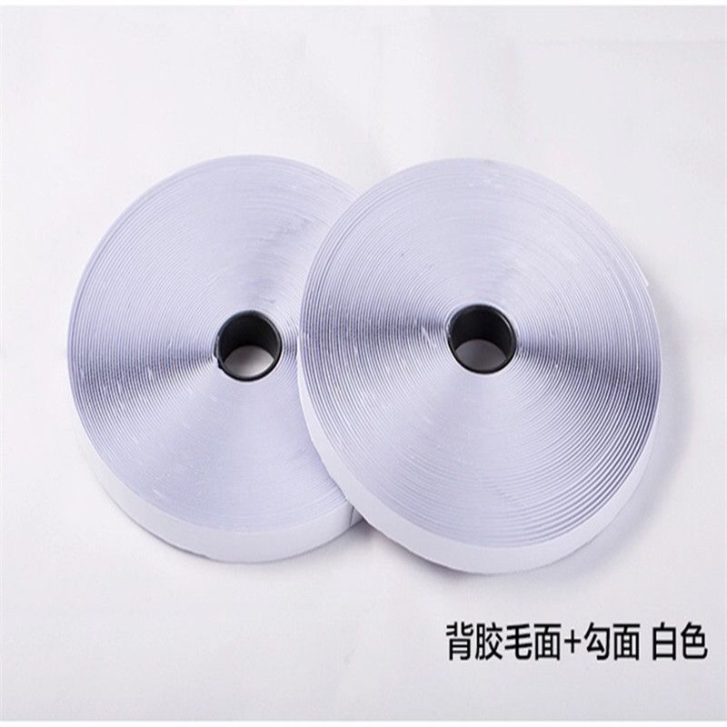 现货大量供应  3.8黑白简易纱窗纱门专用强力背胶魔术贴/粘扣带