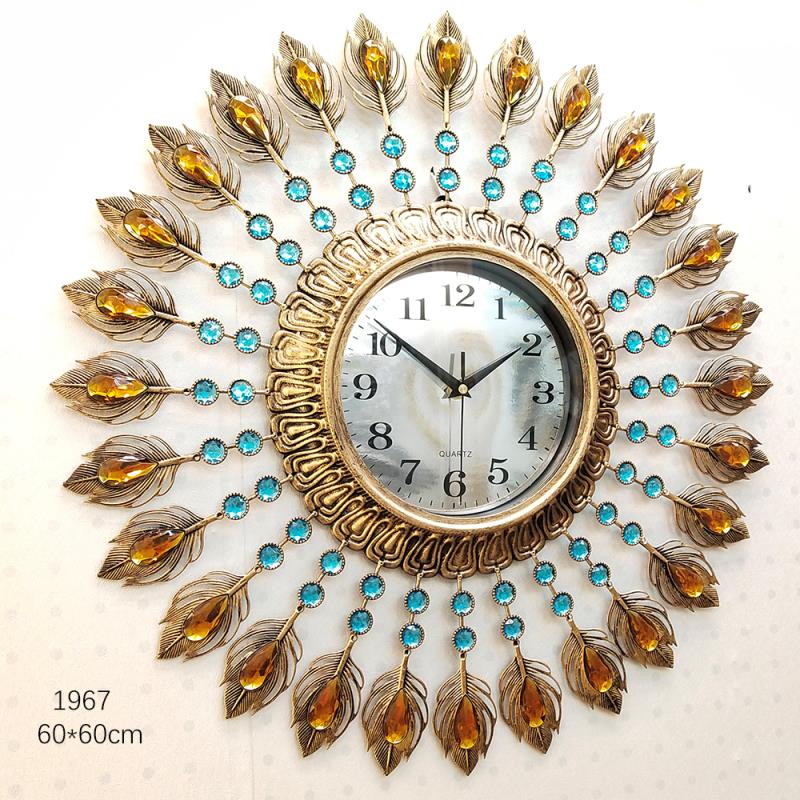 A Red Wrought Iron Wall Clock Silent Clock Wall Clock095