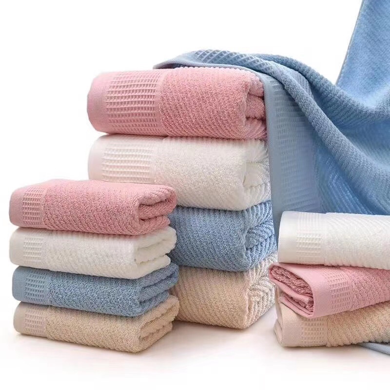 Plain striped bath towel thumbnail