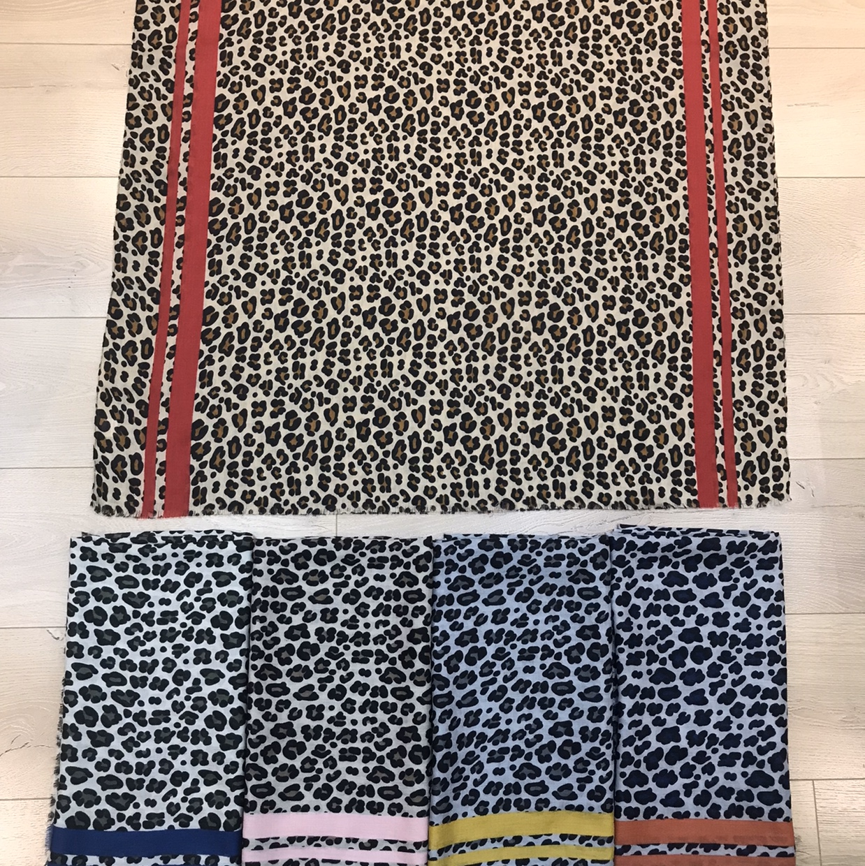 Vertical Stripe Leopard Print