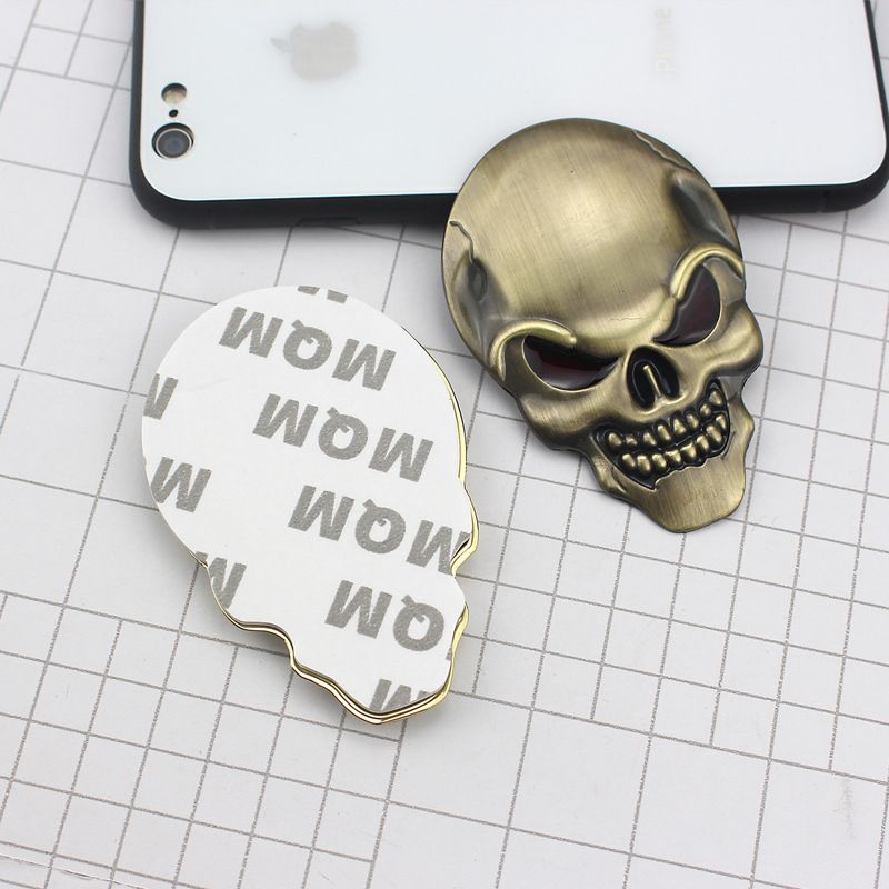 Car Metal Personality Skull Sticker Body Sticker Ghost Head Sticker Three-Dimensional Tail Label Decoration Sticker Modification undefined