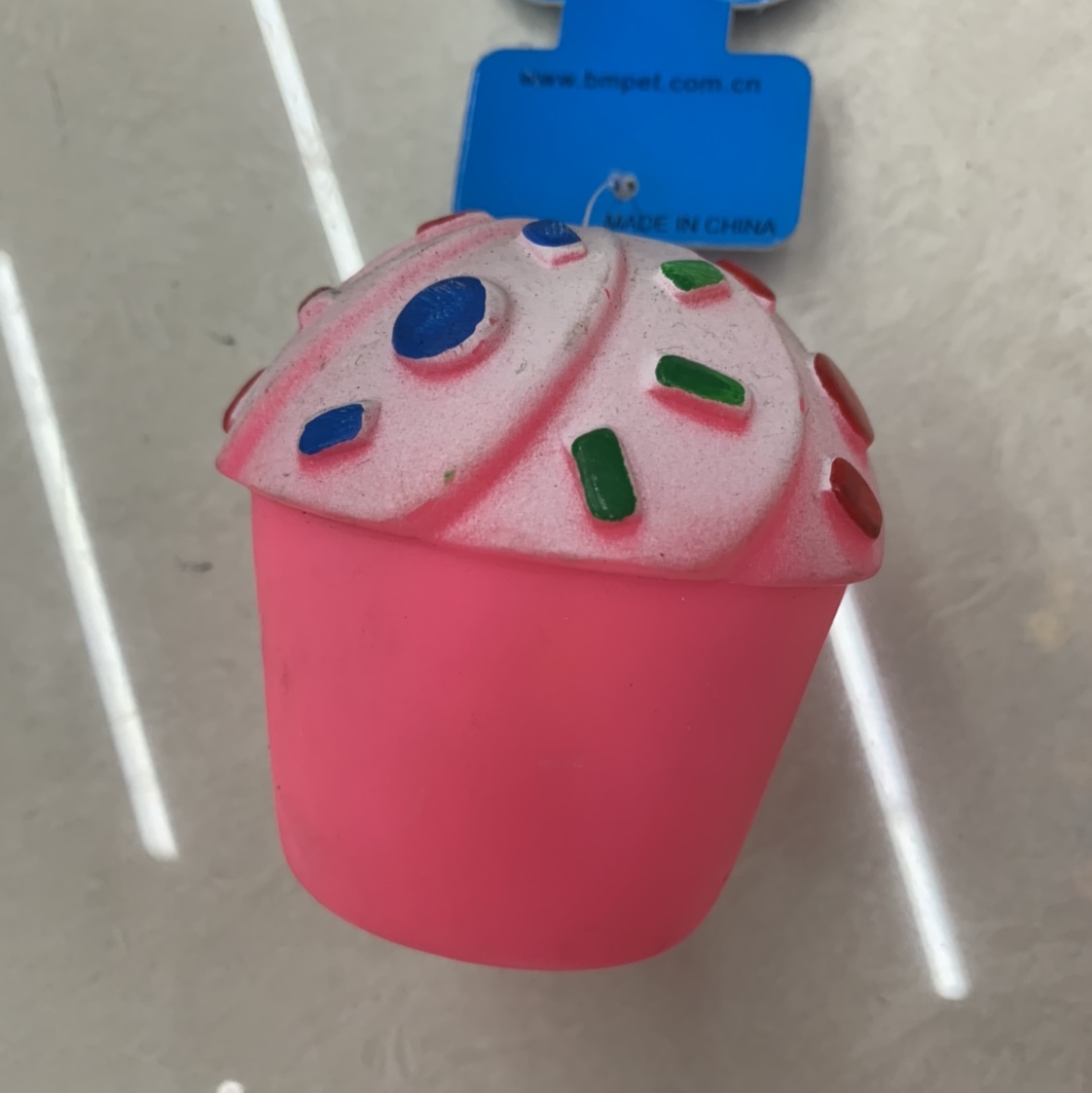 Pink cake pet toy