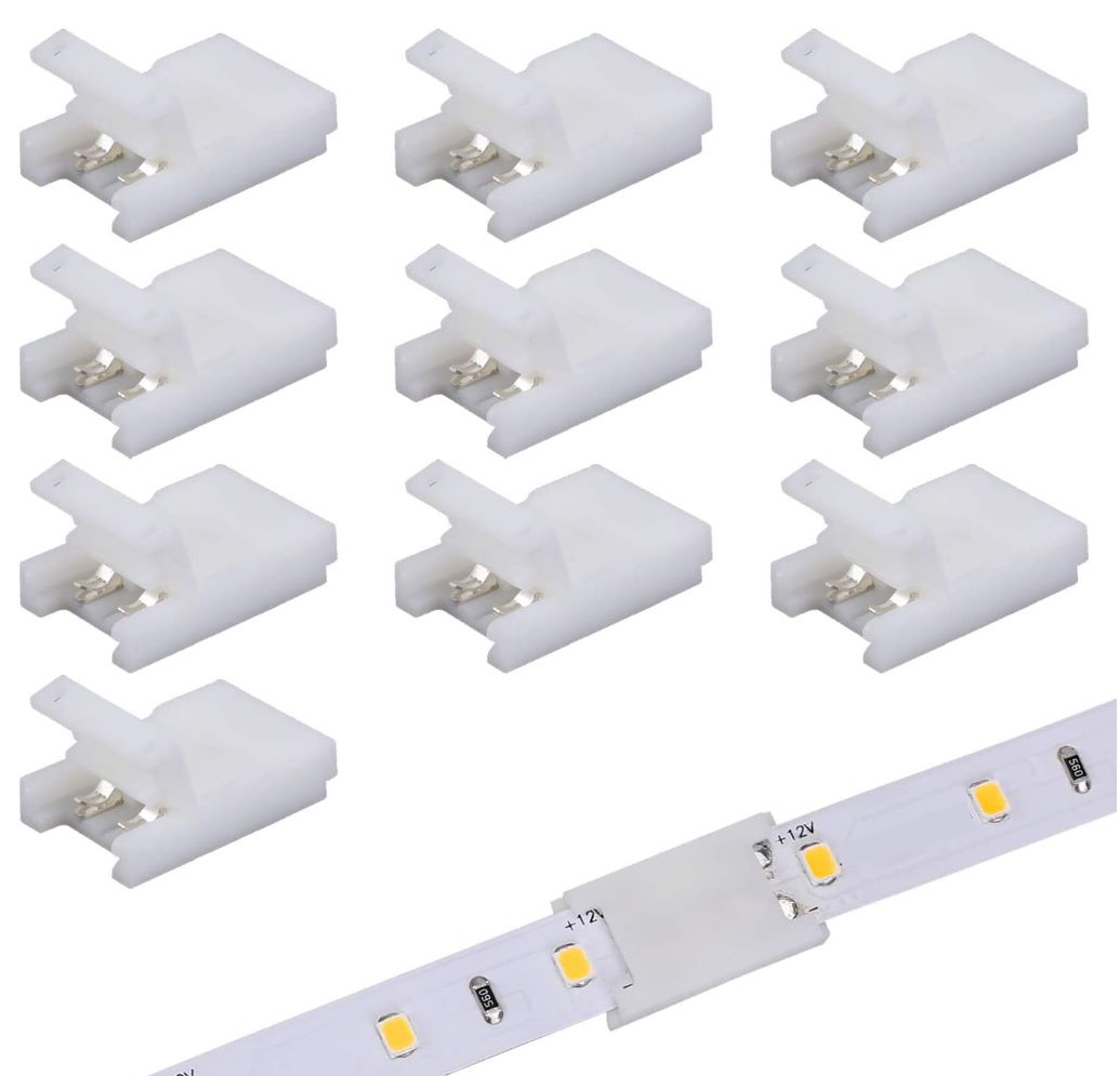 2Pin 8mm Strip to Strip LED Strip Light Connector Clips