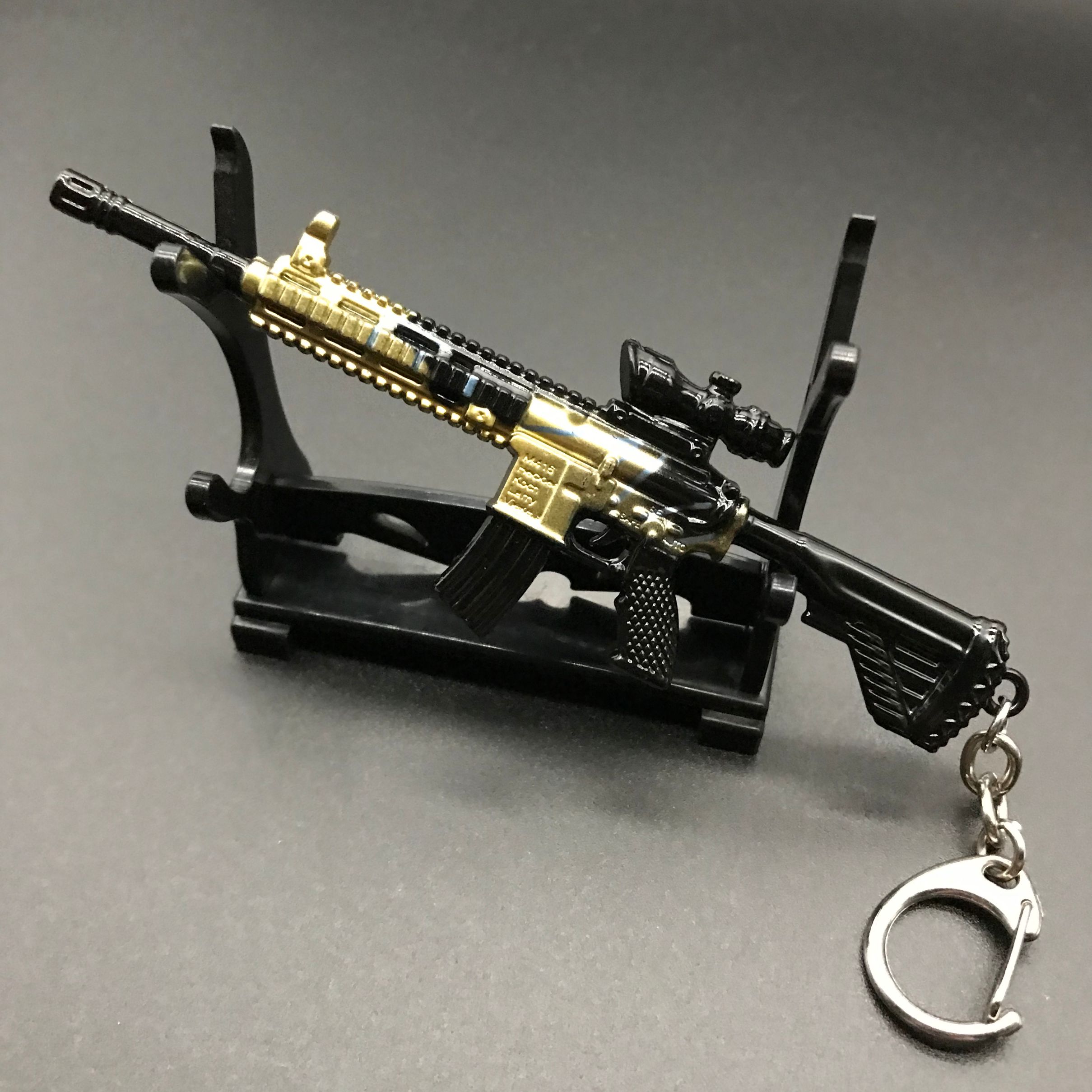 Jedi Survival and Peace Elite M416 Assault Rifle model toy animation weapon pendant key chain