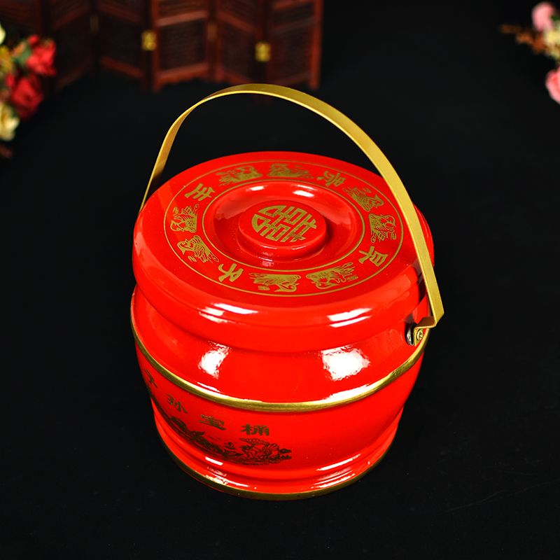 Wooden descendant bucket wedding room decoration, wedding treasure bucket