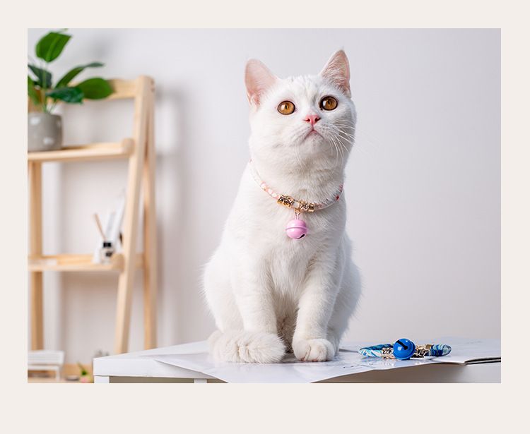 厂家直供宠物用品 日式和风猫咪项圈 棉质带铃铛和风猫项圈猫脖圈详情图9