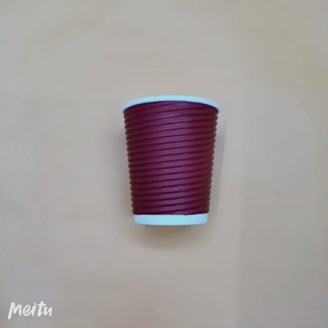 瓦楞杯8 12 14 16oz 黑色 牛皮纸色 黄色 酒红色 红色数量成越大价格越便宜