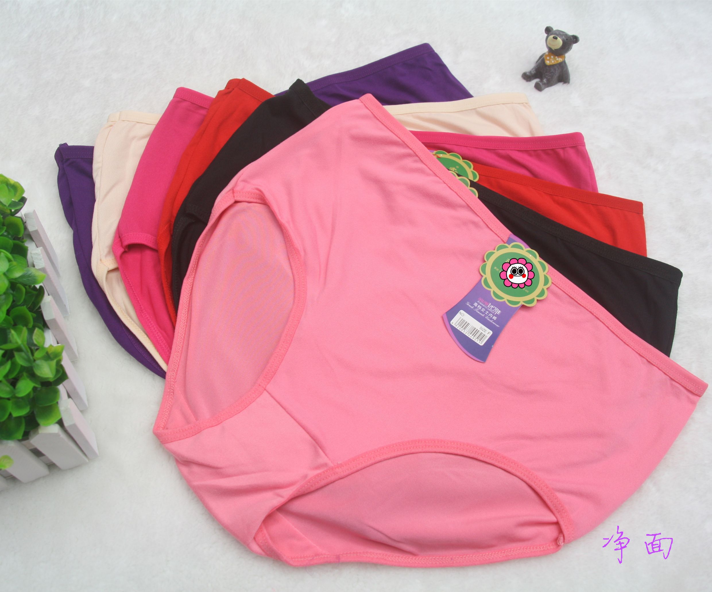 女士大版型内裤女士牛奶丝内裤女士印花内裤
