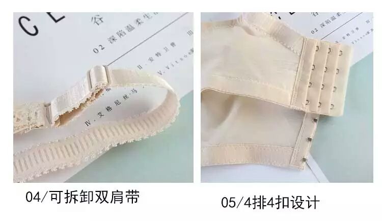 Large Size Bra Thin Fat Mm Thin Cotton Breathable Sweat Absorption Adjustment Type With Soft Steel Ring Foreign Trade Tail Single Clearance Item Picture