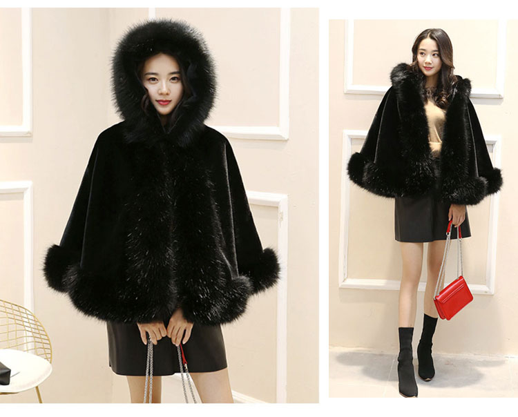 Fur Shawl Female Autumn-Winter Fox Fur Imitation Mink Mantle Mantle Coat Wedding Dress Outside The Wedding To Thicken Warm undefined