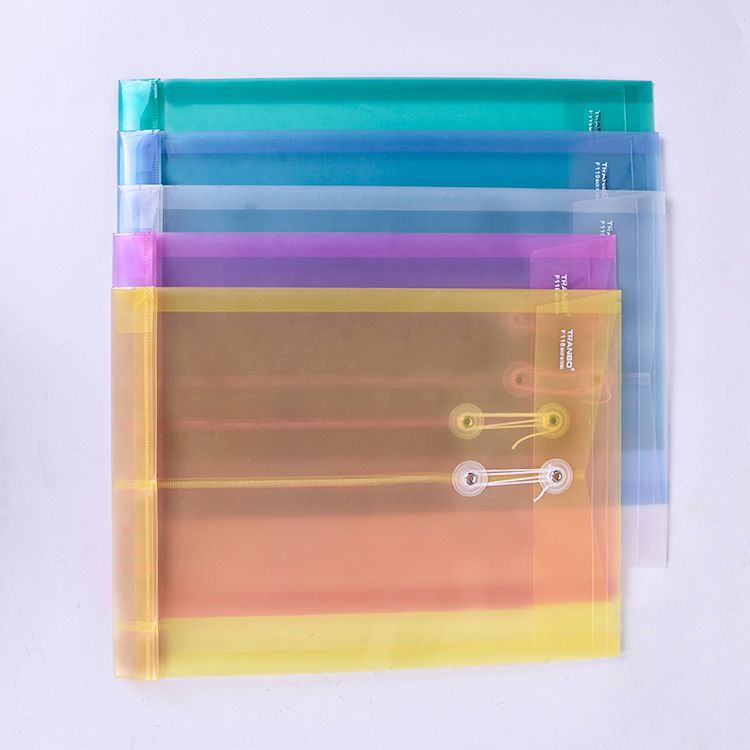 A4透明塑料手拉绳文件袋档案资料试卷收纳袋F118