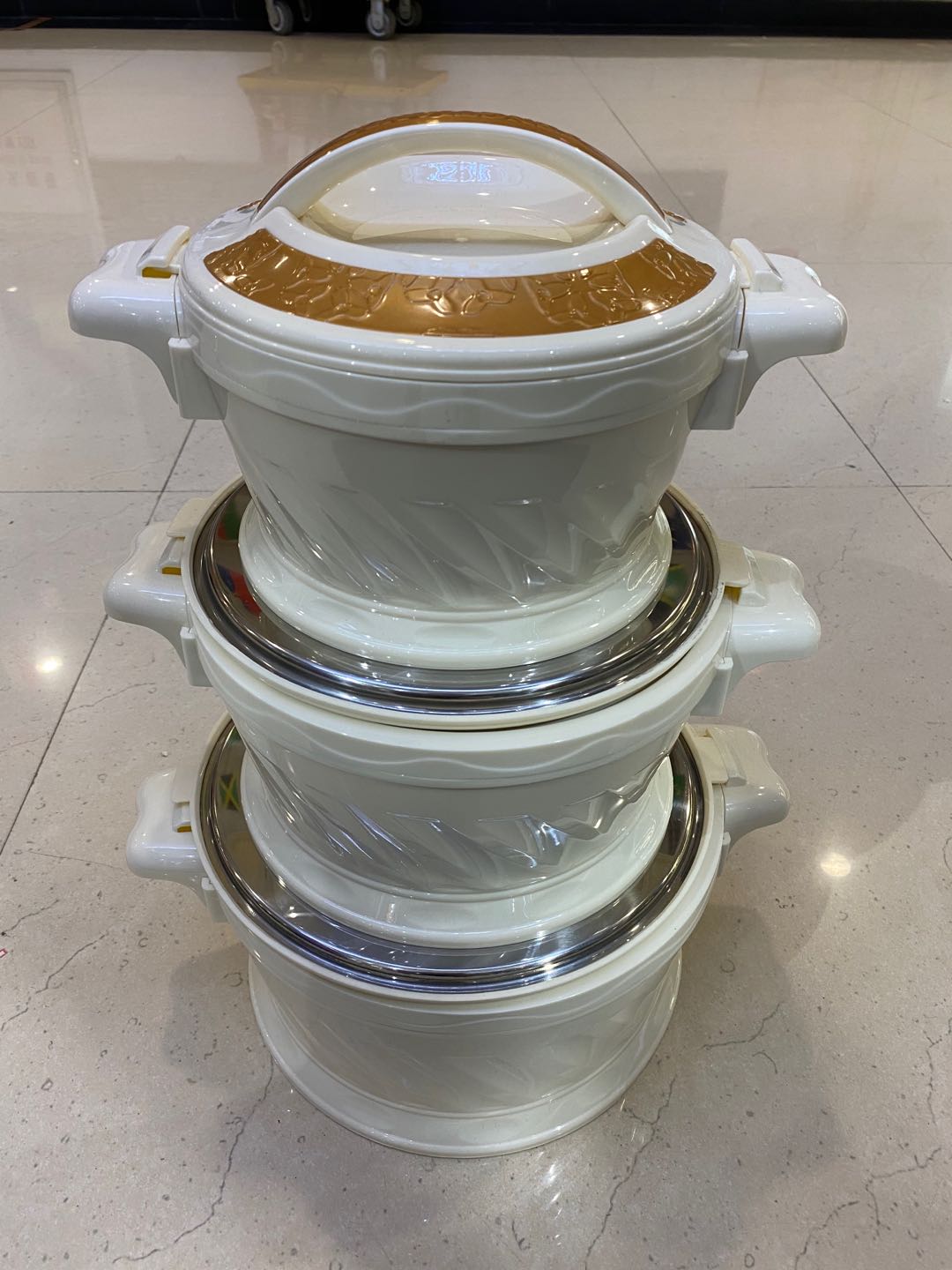 Three-piece insulated plastic insulated pan insulated pan stainless steel insulated pan thumbnail