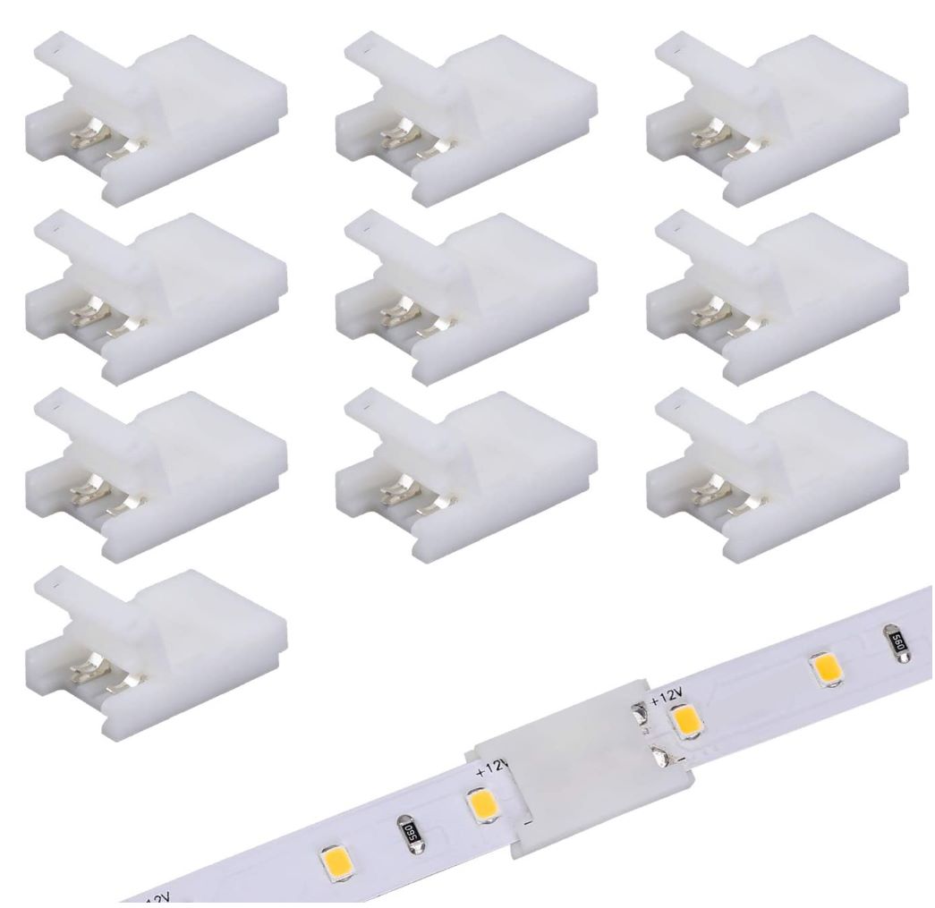 8mm 2 pin LED Strip Light Connector Clips