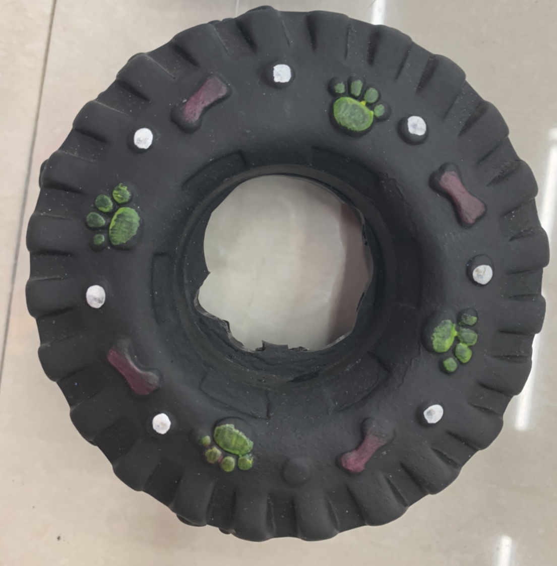 Large pet toys with black tires
