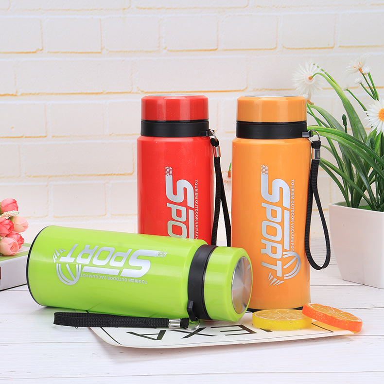 创意运动提绳杯便携户外礼品塑玻杯定制广告logo