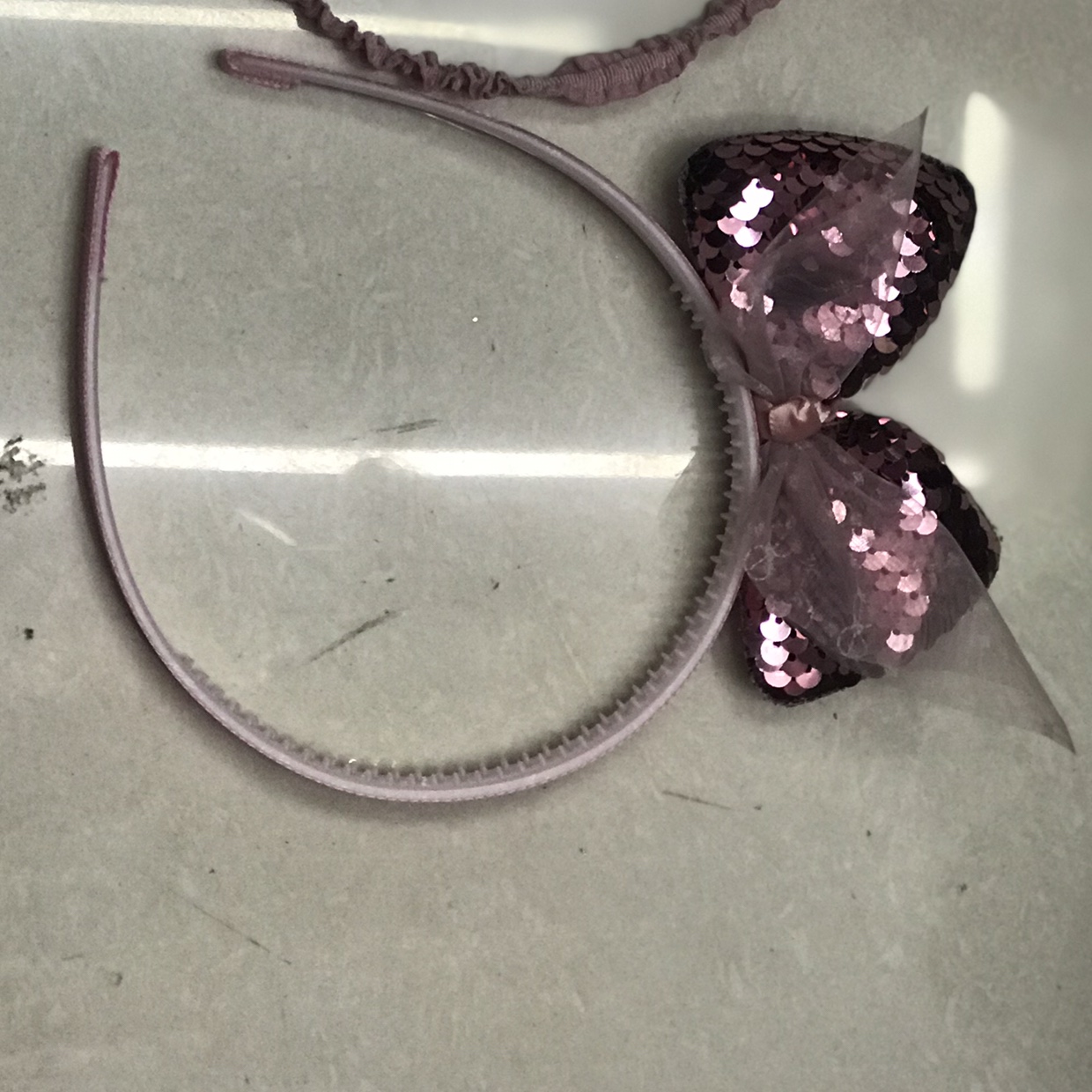 Pink bow headband