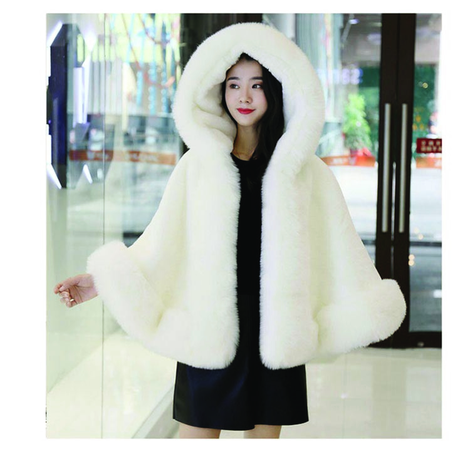 Fur Shawl Female Autumn-Winter Fox Fur Imitation Mink Mantle Mantle Coat Wedding Dress Outside The Wedding To Thicken Warm undefined