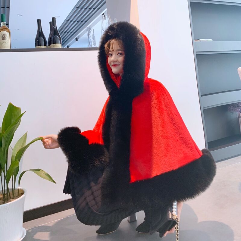 Fur Shawl Female Autumn-Winter Fox Fur Imitation Mink Mantle Mantle Coat Wedding Dress Outside The Wedding To Thicken Warm undefined