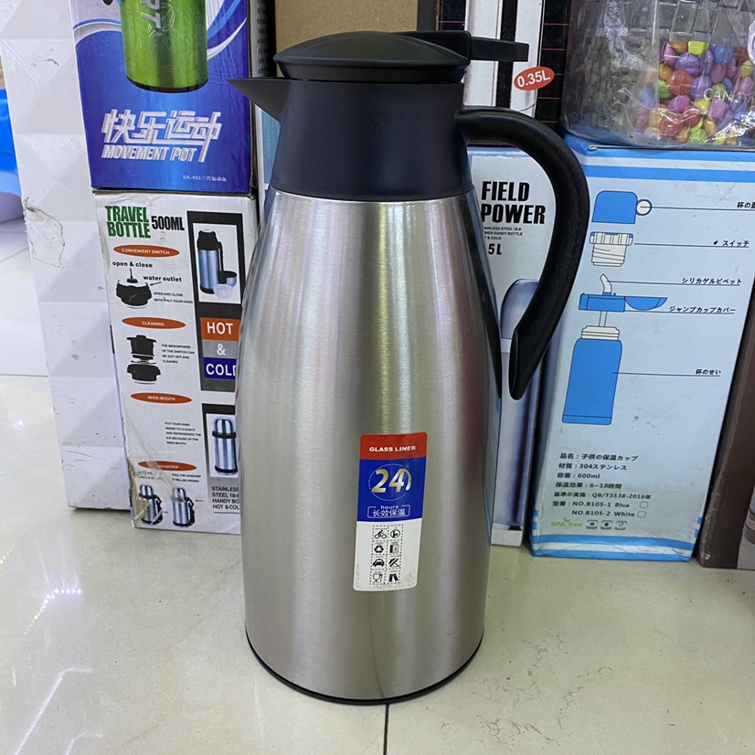 1.6L (54oz) Stainless Steel Home Pot Coffee Pot Insulated Vacuum Flask Glass Inner 24 hours 家用不锈钢 咖啡壶 玻璃内胆 保温壶产品图
