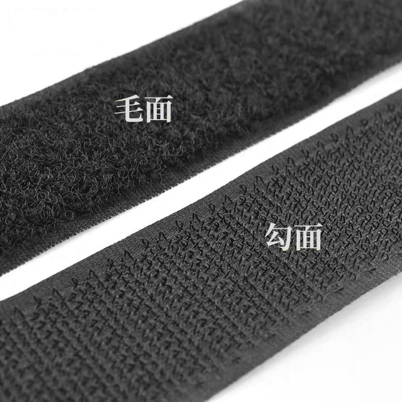 粘带扣厂家直销1.25厘米中档混纺黑白魔术贴/粘扣带详情图2