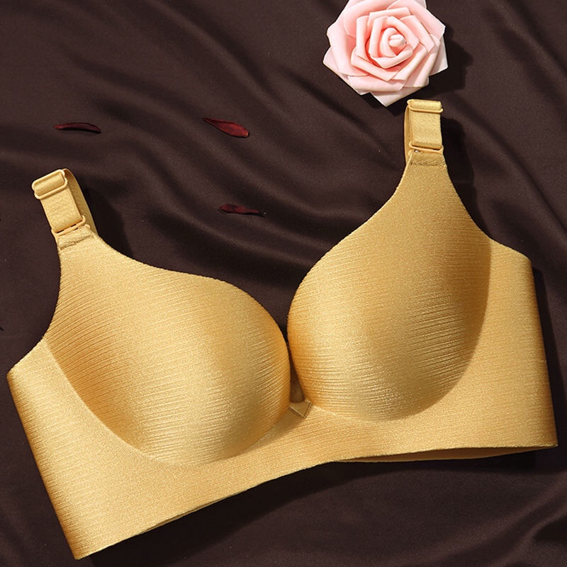 Slim Bra Thin Bra for women gather lace sexy big boobs to show small sponge-free plus size bra